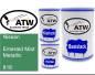 Preview: Nissan, Emerald Mist Metallic, 816: 500ml Lackdose + 500ml Klarlack + 250ml Härter - Set, von ATW Autoteile West.